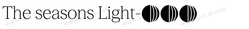 The seasons Light字体转换